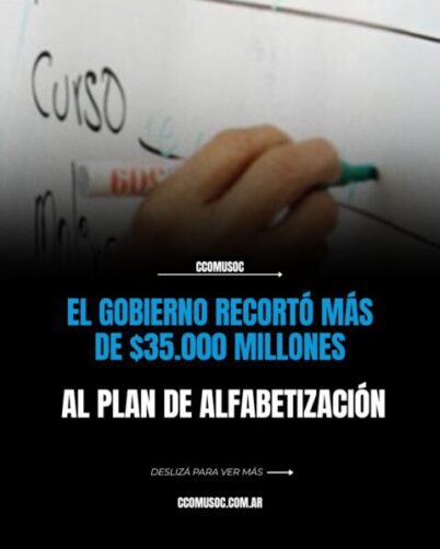 EL GOBIERNO RECORTÓ MÁS DE $35.000 MILLONES